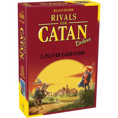 CATAN Rivals for CATAN Card Game DELUXE EDITION - Build, Trade, and Conquer with Enhanced Components! Family Game for Kids & Adults, Ages 10 , 2 Players, 45-60 Minute Playtime