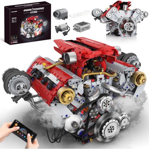 V8 Engine Building Kit that Works for Adults,3168PCS