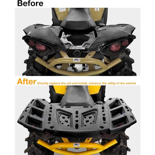 SAUTVS Rear Rack for Can-Am Renegade 500 570 850 1000 R 2012-2020 | Sturdy Platform, Better Load Bearing, HDPE Material, Easy Install, Back Luggage Rack Mount, Replace #715001734