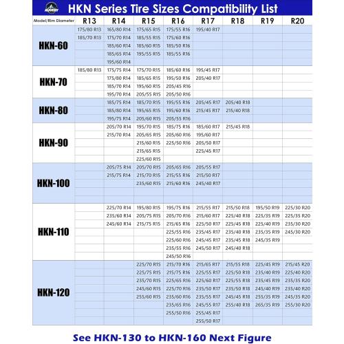 Snow-Chains Auto Fixing 1 Min Quick Fit Easy Installation Tire-Chains, Portable Reusable Universal Emergency Tire Traction Chain for Passenger Car, Pickup Trucks and SUV - Set of 2 (HKN-140)