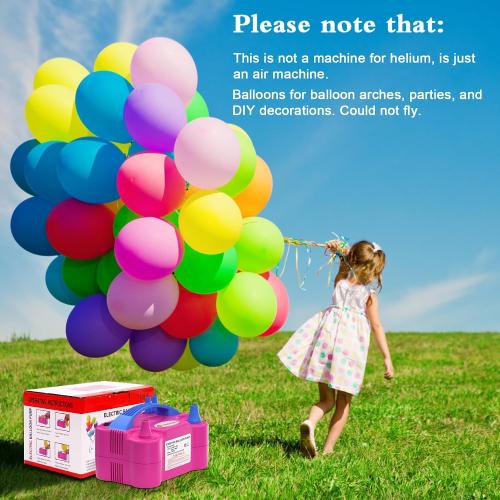 IDAODAN Electric Balloon Pump, Portable Electric Balloon Blower Machine Inflator Air Pump for Party Decorations