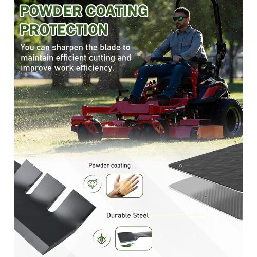 ELITEWILL 2pcs Lawn Mower Blades Mower Parts with 42 Deck Fit for Craftsman Husqvarna Poulan Mowers Replaces OEM #'s 138498,138971,532138971,PP24005,134149,532138498,532127843,Black