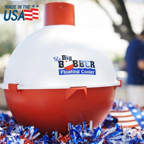 The Big Bobber Floating Cooler, Outdoors Floating Ice Chest, Portable Drifter Cooler, Keeps Beverage Cold