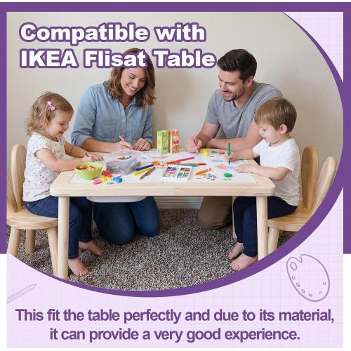 Novabright 2 Pack Acrylic Sensory Table Cover Compatible with IKEA Flisat