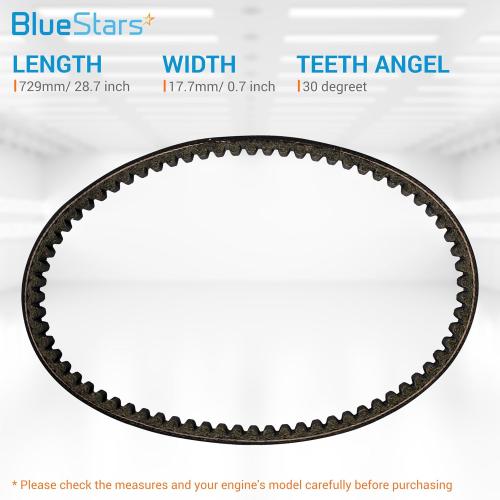 BlueStars Durable 729-17.7-30 Racing CVT Drive Belt - Compatible with 125cc 150cc GY6 157QMJ 152QMI Long-case Engine Scooter, ATV, Go Kart, Moped - Compatible with Baja, Jonway, Roketa, Sunl, Tank