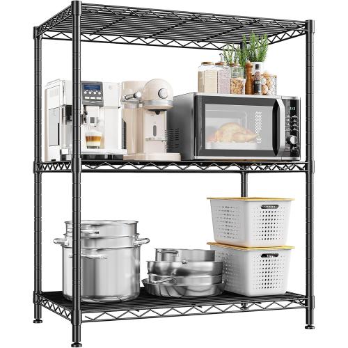 Storage Shelves Adjustable Wire Shelving Metal Wire Rack Shelving Unit Storage Shelf for Kitchen Laundry Room Pantry Closet Bathroom 23x30x13