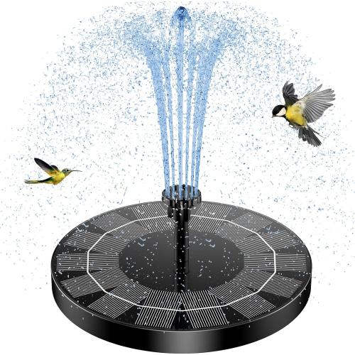 AISITIN Solar Fountain Pump 2.5W, 6.7 Solar Powered Water Fountain Pump for Bird Bath, solar pump for fountain with 6 Nozzles for Garden, Ponds, Pool, Fish Tank, Outdoor and Aquarium