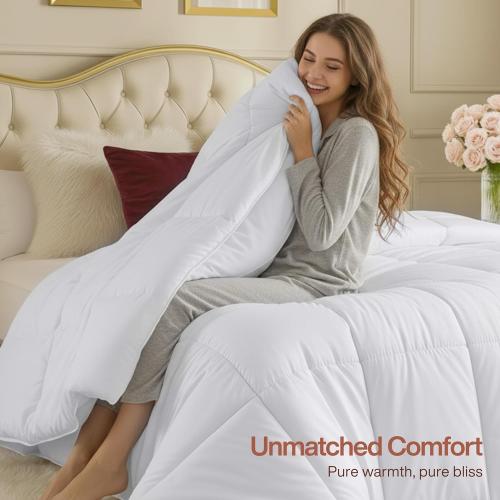 Utopia Bedding White Comforter King Size, Duvet Insert, Down Alternative Comforter