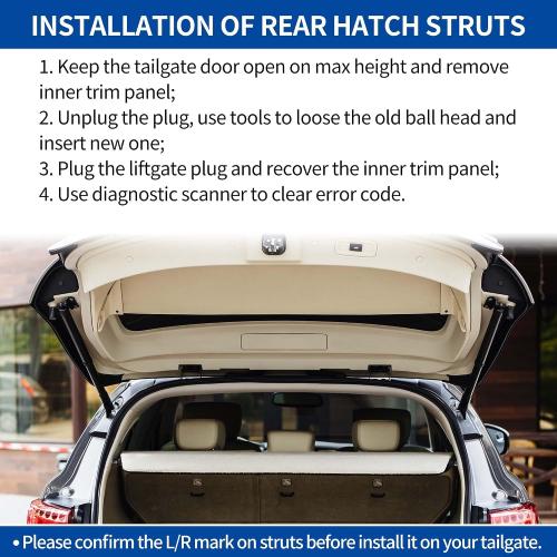 X AUTOHAUX Rear Left Right Tailgate Power Lift Support for BMW X5 E70 E70LCI 2007-2013 Liftgate Power Hatch Shock Strut No.51247332695 Electric Trunk Power Liftgate 1 Pair