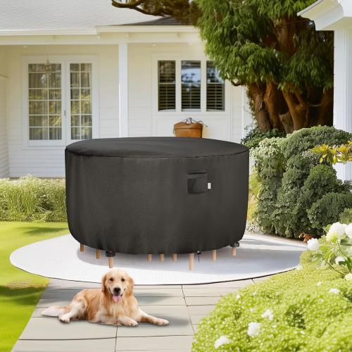 iBirdie Round Patio Furniture Cover 80 x 28 inch, Outdoor Waterproof and Weatherproof for Garden Table and Chairs, Heavy Duty 600D, fit 80, 79, 78 Diameter