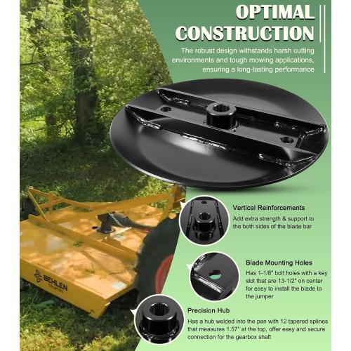 2088028 Upgrade Heavy Duty Reinforced Stump Jumper Perfect for 4', 5' and 6' Cut Rotary Mowers with 40 HP Gearboxes, Black