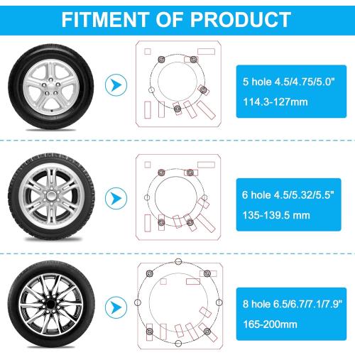 Stake Pocket Spare Tire Carrier,Spare Tire Mount Bracket for Trailer or Large Truck Engineering Vehicle,Fits 5 & 6 & 8 Lugs Wheels on 4.5'',4.75'',5.0,5.32,5.5,6.5,6.7,7.1 or 7.9 Bolt Patterns