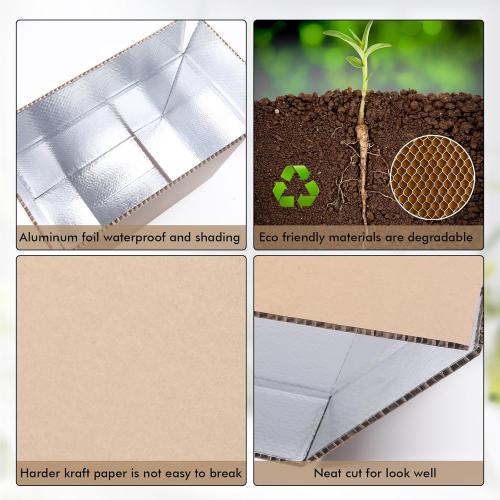 6 Pack Insulated Shipping Box Honeycomb Paper, Insulated Carton with Aluminum Foil Liner, Reusable Large Foil Cooler Carton Moving Kits for Mailing Packing 11 x 6.1 x 7.87