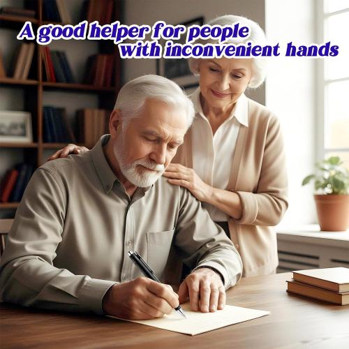 Big Fat Pens Easy Grip Writing Pen Black Ballpoint Thick Pen with 6pcs Replaceable Pens Refill Large pens for Elderly Women Men Office Work Warehouse
