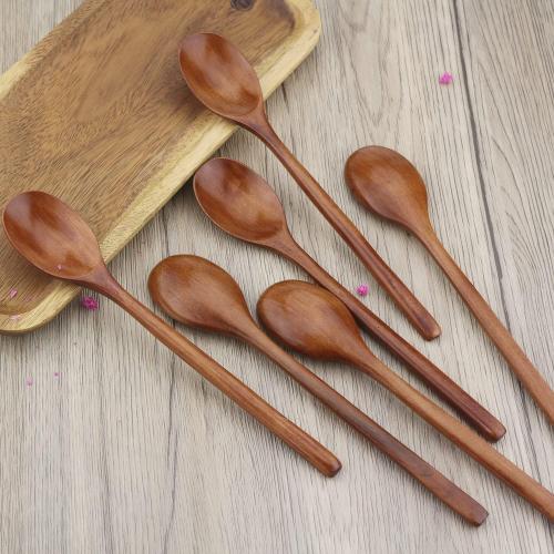 3 Korean Wooden Spoons for Eating, ADLORYEA 3 Pieces Small Wood Spoons