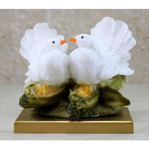 Color White eSplanade Love Birds Showpiece | Bird Statue Romantic Couple Gift Decorative Showpieces Items (White)
