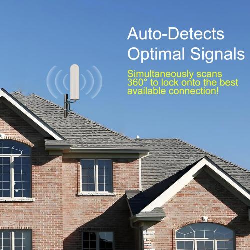 5G 4G LTE Outdoor Omni Antenna with 10ft Cable SMA Male & N Male TS9 RP Adaptor Wall & Mount Waterproof for Verizon ATT T-Mobile Sprint Router Gateway Modem Cellular Trail Camera Home WiFi Internet