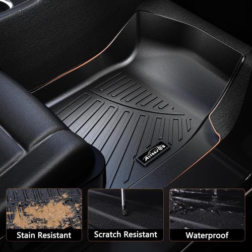 Floor Mats for 2021-2026 Jeep Grand Cherokee L (Only for 6 Seats) | 2nd Row Captain Chair, TPE All Weather Floor Liners & Trunk Mat & 2nd and 3rd Backrest Mat for Grand Cherokee L Accessories