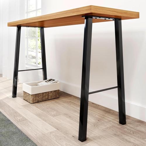 TC-HOMENY 34 Bar Table Legs - Furniture Legs Set of 2, Industrial Style Design Metal Legs for DIY Table Legs (14 Wide)