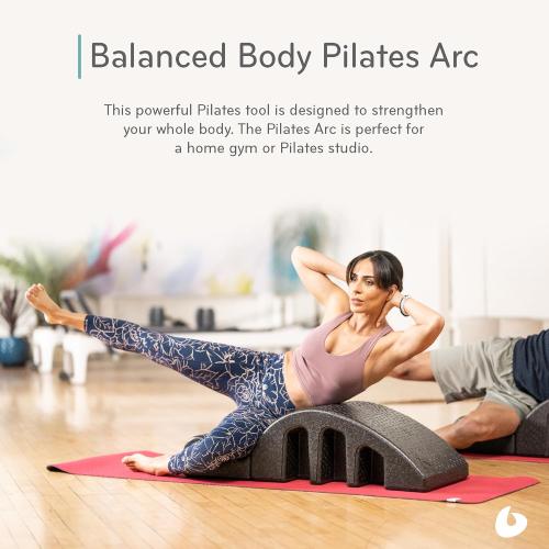 Black Balanced Body Pilates Arc, Step Barrel for Spine Exercises, Balance, Core Strengthening, and Stretching, Spine Corrector, Reformer Wedge, Fitness Training Tool, Pilates Equipment