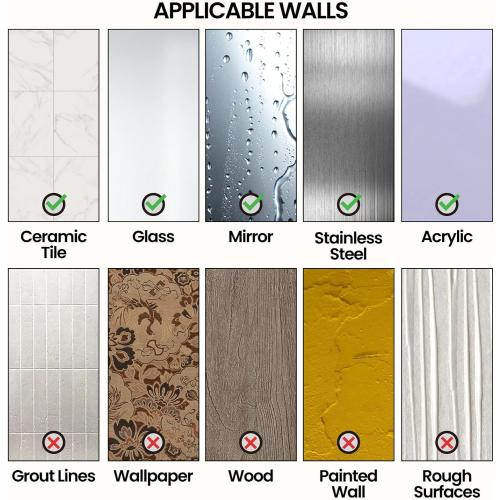 TAILI Shower Caddy Suction Cup 2 Pack, Heavy Duty Bathroom Organizer, Removable Shelves for Inside Shower, Shampoo, Waterproof Suction Plastic Storage for Bathroom Accessories Holder, White