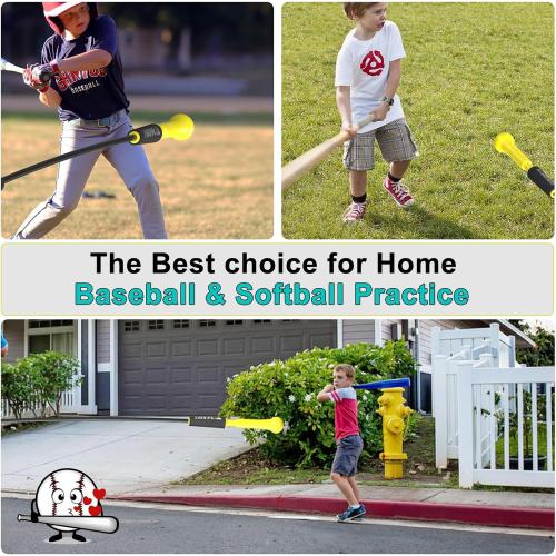 Hitting Stick Batting Swing Trainer, Batting Practice Equipment for Baseball and Softball, Ideal One-on-One Coaching Tool for Baseball 54''