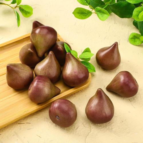 Wavwavw 12 Pcs Fake Figs Faux Figs Artificial Fruit Bulk Realistic Decor