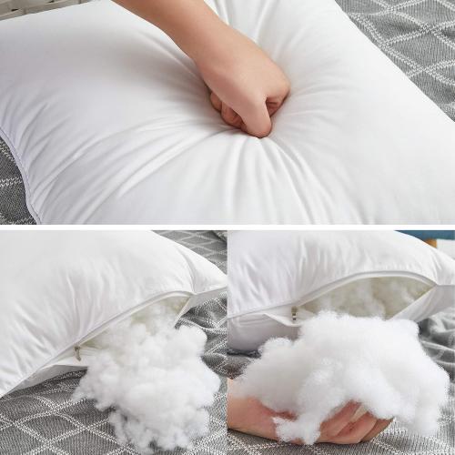 Oubonun 18x18 Pillow Inserts (Set of 4) - 100% Cotton Cover, Square Throw Pillow Inserts for Couch, Sofa, Bed - Decorative 18 Inch White Pillow Inserts