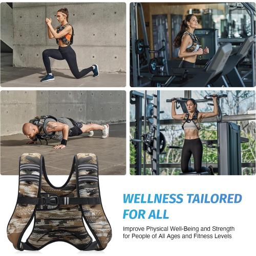 ZELUS Weighted Vest, 6lb/8lb/12lb/16lb/20lb/25lb/30lb Weight Vest with Reflective Stripe for Workout, Strength Training, Running, Fitness, Muscle Building, Weight Loss, Weightlifting
