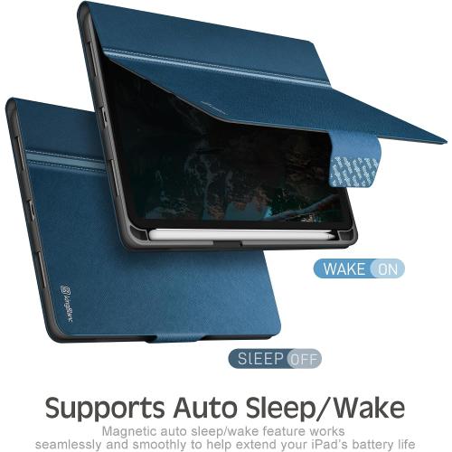 Case for iPad mini 7 (A17 Pro), iPad mini 7th/6th Generation 8.3 | with Pencil Holder, PU Leather Durable Cover, Magnetic Closure, Multi-Angle Viewing/Typing Stand, Auto Sleep/Wake, Blue
