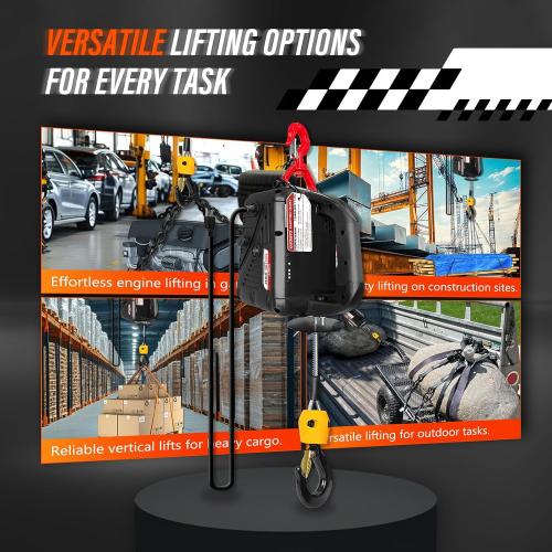 YATOINTO 3 in 1 Electric Hoist Winch, 1540lbs Portable Electric Power Winch with Wire and Wireless Remote Control, 120V Electric Hoist Crane, Overload Protection 25ft Lifting Height for Towing