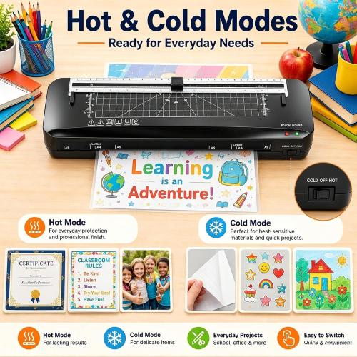 Laminator, A3 Laminator Machine with Built-in Trimmer