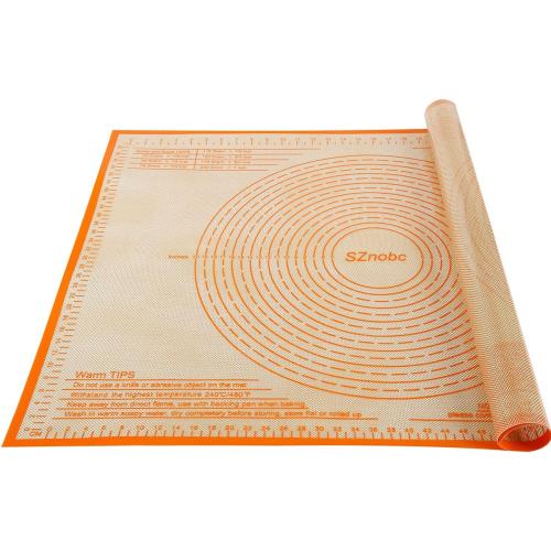 Silicone Pastry Mat 36'' By 24'' Extra Large Baking Mat with Measurements for Dough Rolling, Kneading Board, Kitchen Counter Mats for Dough, Pastry, Fondant, Pie Crust, Cookies, Bread, Pasta, Pizza