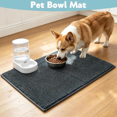 Dog Door Mat for Muddy Paws, 36x24, Super-Absorbent Entryway Rug | Soft Chenille Non-Slip Front Door Mat, Extra-large Mud-Trapping Doormat Indoor Entrance, Machine Washable & Dryer Safe