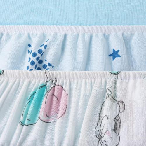 Muslin Bassinet Sheets 20''x33'' Fit for Baby Delight, Mika Micky, Koolerthings (3 in 1), Maxi COSI, Angelbliss and Other Rectangle Bassinet Mattress, Ultra Soft and Breathable, 2 Pack