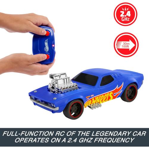 Hot Wheels 1:16 Scale RC Rodger Dodger Toy Car, Special 50th Anniversary Edition Remote Control Vehicle