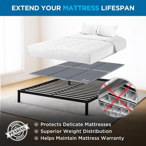Meliusly Heavy Duty 10mm Bunkie Board Queen Size (60x80'') Patent Pending Low Profile Bed Board Design - Breathable, Noise Minimizing, Moisture Resistant Bunkieboards, Low Profile Bed Support