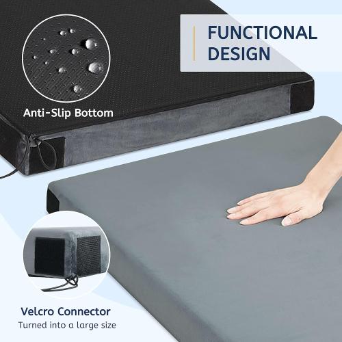HomeMate CertiPUR-US Memory Foam Camping Mattress Pad Portable Roll Up Mattress for Adults Sleeping Mat Cot Mattress Pad