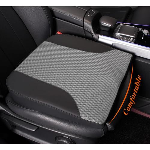 kingphenix Memory Foam Car Seat Cushion for Driving Comfort and Office Use | Coccyx&Lower Back Pressure Relief, Non-Slip 4D Mesh Seat Cushion for Car, Truck, SUV, Long Drives & Office Chair, Black Gray