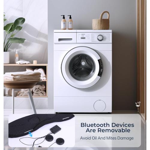 LC-dolida Bluetooth Sleep Mask with White Noise，Sleep Headphones,Bluetooth Wireless Music Eye Mask, Ideal for Travel, Night Work, Napping, Side Sleeping and Office Use for Both Men and Women(Grey)