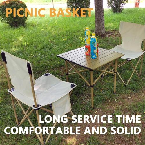 Outdoor Camping Chair, Collapsible Chair with Side Pocket and Carry Bag, Folding Chair for Camping, Beach, Picnic, Sunbathing Chairs with Storage Bag (Black)