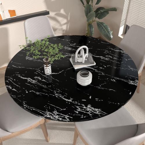 VOLEAAR 35 x 196 Inches Black Marble Contact Paper,Peel and Stick Wallpaper,Vinyl Waterproof Self-Adhesive Removable Stick on Walls Cabinets Countertops