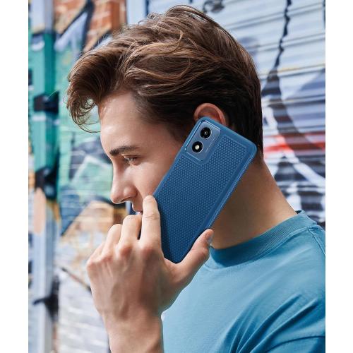 FNTCASE for Moto G-Play 2024 Case: Dual Layer Non Slip Military Grade Blue