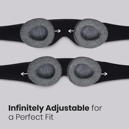 Manta Original Sleep Mask - Maximum Blackout Sleep Mask for Deep Sleep, Adjustable with Detachable Eye Cups, Zero Eye Pressure for Back & Belly Sleepers, Ideal for Travel, Shift Work & Daytime Sleep