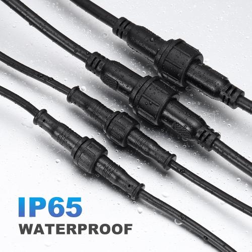 MECCANIXITY 3-Core 3 Pin Y Splitter Connector, 30cm 22AWG IP65 Y Shape 1 Male to 3 Female Extension Cable for LED Lighting