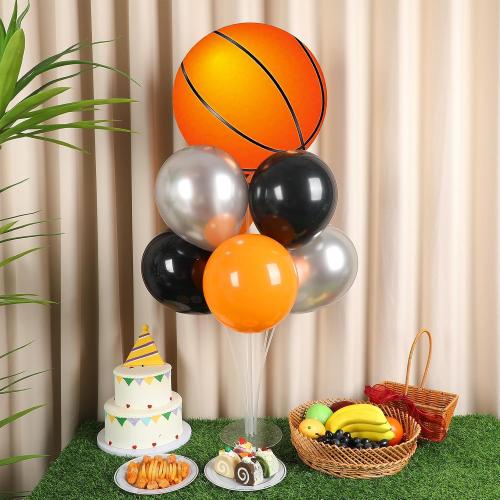 Naozinebi 2 Sets Basketball Birthday Party Balloons Stand Kit Party Decor