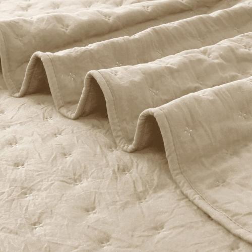 CreamBeige 104x90 inches, Tan Cloud King Size Quilt Bedding Sets with Pillow Shams, Farmhouse Lightweight Soft Bedspread Coverlet, All Season Rustic Country Thin Comforter, 3 Pieces, 104x90 inches, Tan Cream
