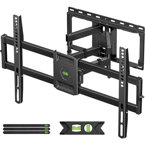 USX Mount Full Motion TV Wall Mount for Most 42-90 inch Flat Screen/LED/4K, TV Mount Bracket Dual Swivel Articulating Tilt 6 Arms, Max 16 Wood Studs, VESA 600x400mm, Holds up to 132lbs