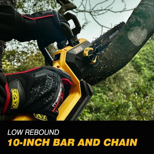 2-IN-1 Cordless 10-Inch Pole Saw And Chainsaw Compatible with Dewalt 20V MAX* Battery, Total Reach of Max 15ft, Auto Oiling, Electric Pole Saw for Tree Trimming Pruning (Battery NOT Included)