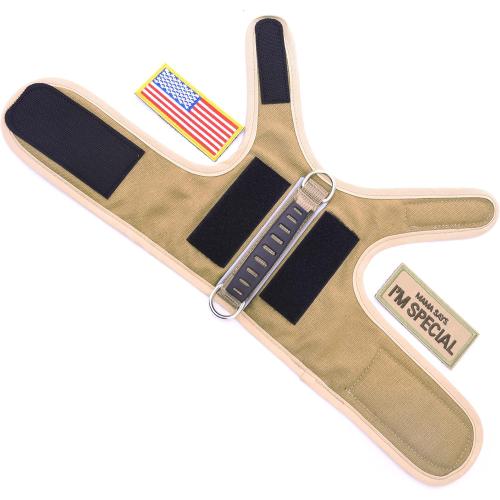 Tactical Cat Harness and Leash for Walking Escape Proof, Adjustable Cat Walking Jackets, Padded Stylish Cat Vest, Khaki, X-Large